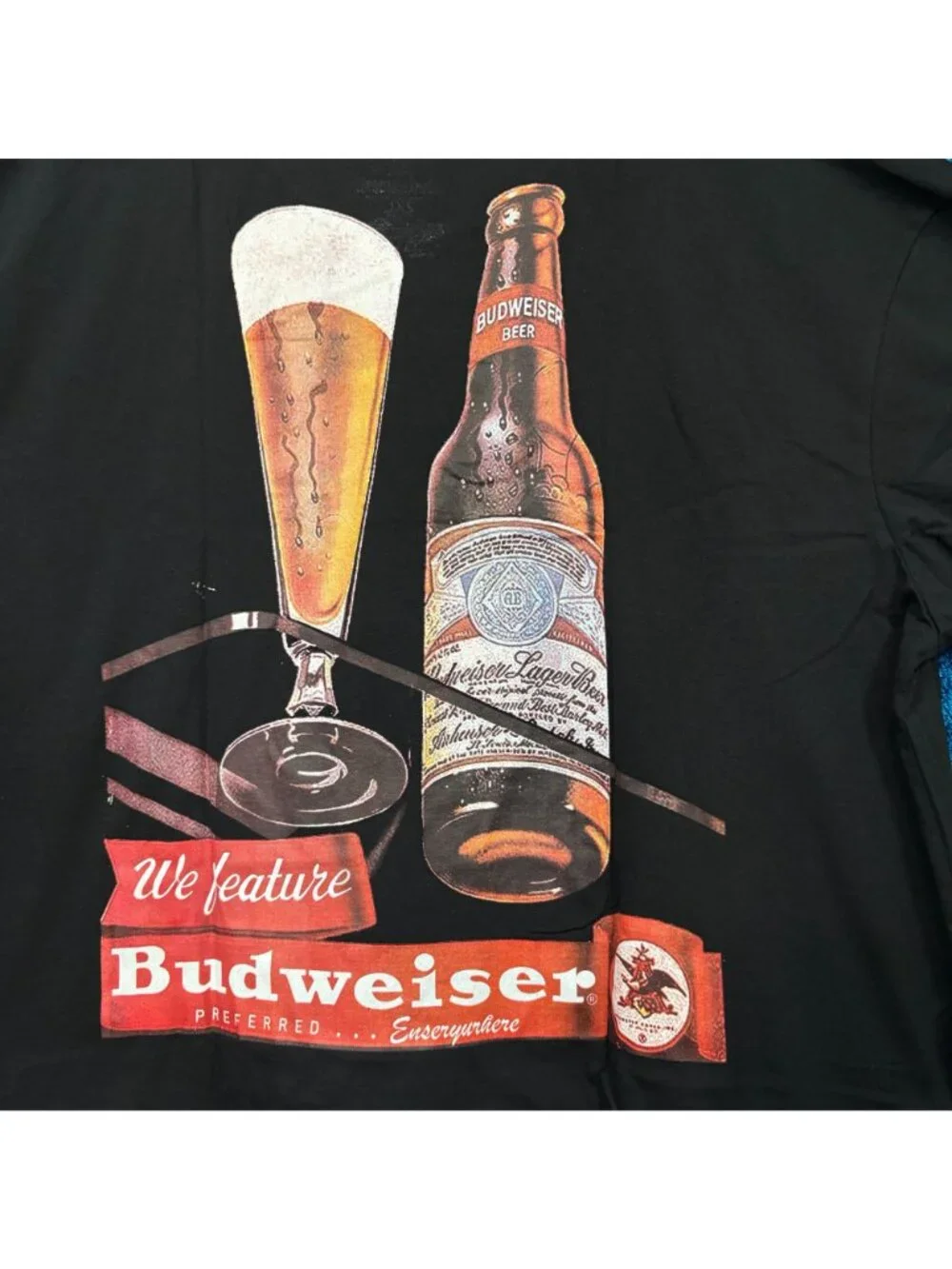 Budweiser Featured & Preferred Everywhere Baggy Beer Tee 2XL
